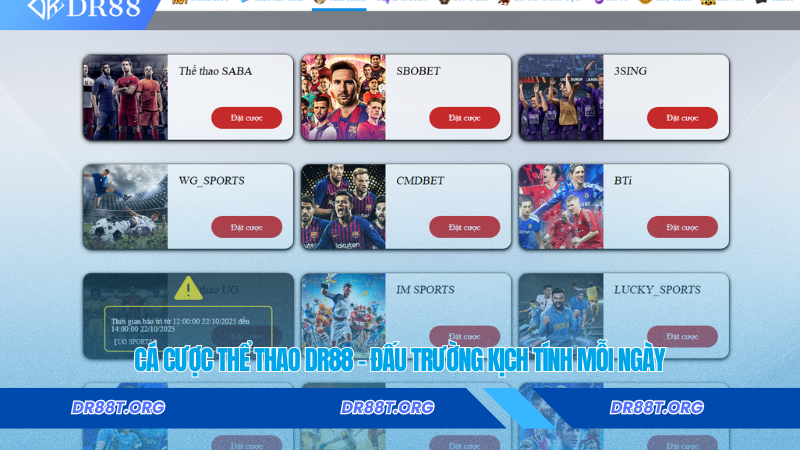 Cá cược thể thao Dr88 – Đấu trường kịch tính mỗi ngày