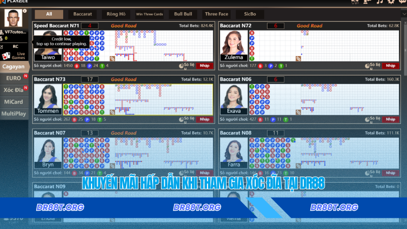 Khuyến mãi hấp dẫn khi tham gia Xóc Đĩa tại Dr88